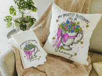 Personalized My Greatest Blessings Granny Throw Pillow