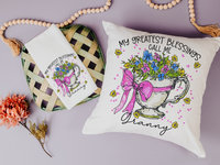 Personalized My Greatest Blessings Granny Throw Pillow