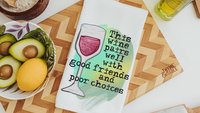 cosmopolitan drink home bar towel, alcohol Christmas gifts for neighbors, cosmo drink hand towels for besties, funny kitchen towels womens