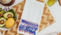 4th of July kitchen towels, patriotic decor for home, July birthday gifts for her, hostess gift ideas, home sweet home dish towel, new home