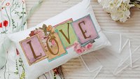 vintage inspired love throw pillow for bed, unique anniversary gift for Mom, bloomcore romantic academia room decor, wife to be gift, fiance
