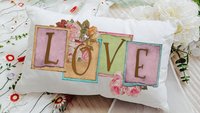 Vintage inspired love throw pillow