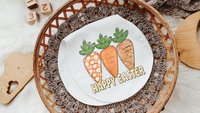 Happy Easter baby bibs for girls, Easter carrots Easter baby gifts for newborn, baby first Easter basket stuffers for infants, baby layette
