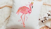 flamingo throw pillow for couch, pink dorm pillows for college girls, beach decor coastal house gifts, flamingo gifts for women, tropical