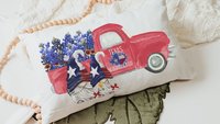 Patriotic gnomes wildflower throw pillow