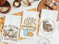 oh my gourd I love fall pumpkin kitchen towels, fall leaves and pumpkins please pumpkin kitchen decor, Thanksgiving kitchen hand towels, new