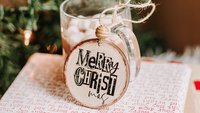 Joy to the world farmhouse Christmas ornament set