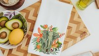 wild and free elephant throw pillow for couch, plant mom gift, tropical decor for home, elephant gifts for women, jungle nursery decor for