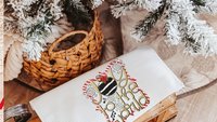 joy to the world Christmas kitchen towels, tis the season Christmas coffee bar decor, Christmas housewarming gift, Christmas hostess gift