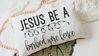 Jesus be a fence religious throw pillow cover 12x20, Christian Christmas gifts for women, faith pillow for bed, Christian decor for home