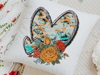 turquoise Aztec throw pillow, southwestern decor for home, unique wedding gifts for couple, new home gift for her, love gifts for girlfriend