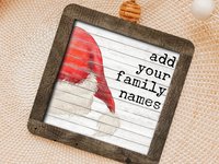 personalized Santa hat Christmas ornament handmade, farmhouse Christmas stocking tags wood, Christmas gifts for family name ornament 2025