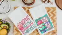 cupcakes are just muffins baking kitchen towels, baker gifts for her, cute gifts for best friends, cupcake kitchen decor, bridal shower