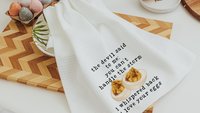 safe word funny kitchen towels, guacamole gift, sassy gifts, deviled eggs kitchen hand towels, smut reader gift, trendy Mothers day gifts