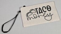 taco money pouch, funny makeup bag for women, taco gifts for teachers, cosmetic bag for purse, taco lover gift, zipper pouch college student