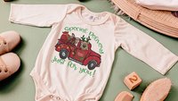 special delivery from the north pole babys first Christmas outfit boy, cute Christmas baby bodysuit, newborn Christmas gifts for infants