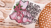 let them praise his name with dancing Christian throw pillow for baby shower, ballerina nursery decor, ballet gifts for girls, reading nook
