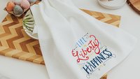 life liberty happiness throw pillow for sofa, patriotic decor for home, 4th of July kitchen towels, military mom gift, summer throw pillows