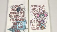 spring cleaning funny kitchen towels for women, spring decor for home, stay at home mom gifts from daughter home decor, cute kitchen hand
