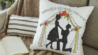 together is our favorite place to be wedding throw pillow for bed, unique engagement gifts for couple, fiance gift for her, future wife gift