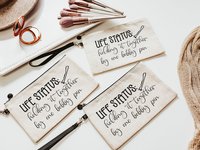 life status makeup bag