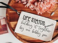 funny makeup bag for women, hair stylist gift, bridesmaid cosmetic bag for purse, wedding day gifts for bridesmaids, Easter basket stuffers