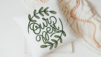 botanical throw pillow for sofa, our nest kitchen towels for friends, new home housewarming gift set for couple, greenery wedding gifts for