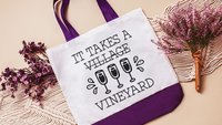 funny tote bag for women, wine gifts for Mom, reusable shopping bag, wine birthday gifts for best friend, vineyard bridal shower favors for