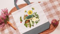 mushroom tote bag for women, reusable grocery bag, eco friendly Christmas gifts for best friend, fungi gifts, cottagecore bag, library tote