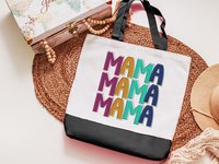 mama mama mama tote bag for women, cute Mothers day gifts for new moms, toddler mom gifts, reusable shopping bag, beach tote bag for Mom