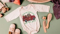 special delivery from the north pole babys first Christmas outfit boy, cute Christmas baby bodysuit, newborn Christmas gifts for infants