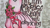 let them praise his name with dancing Christian throw pillow for baby shower, ballerina nursery decor, ballet gifts for girls, reading nook