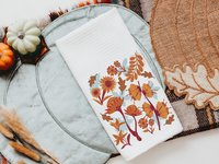 autumn leaves throw pillows for couch, fall style gift, vermillion red fall floral pillow covers 18x18, fall host gift, burnt orange accent