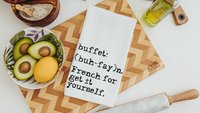 buffet kitchen towels funny kitchen hand towels, sarcastic gifts for women, sassy kitchen decor, new apartment gift for her, quirky gifts