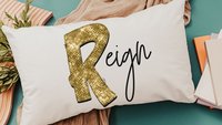 custom name throw pillow for bed, personalized high school graduation gifts for her, teenage girl room decor, college dorm decor for girls