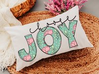 choose joy pillow cover 12x20, lumbar pillow for bed, Christian birthday gifts for women, floral throw pillow cover 12 x 20, godmother gift