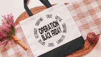 Black Friday tote bags for women, Thanksgiving gifts for friends, funny shopping bags reusable, Friendsgiving hostess gift, shopaholic gifts