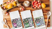 latte eggspert Easter kitchen towels for Mom, cute kitchen hand towels for bathroom, Easter gifts for adults, Easter hostess gifts for women