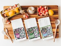 lattes and love pink latte Valentines kitchen towels, Valentines coffee hand towels for bathroom, Galentines day gifts for best friend, cute