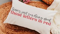 red letter Bible verse lumbar throw pillows for couch religious decorative pillows for sofa, best gifts for her, Christian decor for bedroom