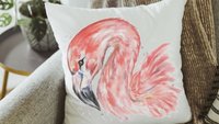 queen flamingo kitchen towel pink flamingo throw pillows for couch, lanai decor, coastal decor beach house gifts, cute gifts for best friend