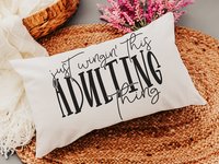 just wing it funny lumbar pillow for bed, 18th birthday gifts for daughter, college dorm decor for girls, adulting gift, sarcastic throw