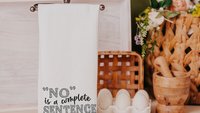 no is a complete sentence funny kitchen towels for women, strong women gifts, sarcastic kitchen hand towels for bathroom, female empowerment