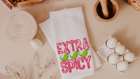 extra spicy funny kitchen towels for women, foodie gift, jalapeno pepper hand towels for bathroom, Cinco de Mayo decor, fiesta bachelorette
