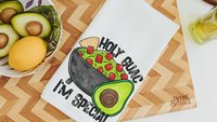 holy guacamole fiesta kitchen towels funny kitchen decor, foodie gift, sassy kitchen dish towels, sarcastic gifts for friends, taco Tuesday