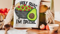 holy guacamole fiesta kitchen towels funny kitchen decor, foodie gift, sassy kitchen dish towels, sarcastic gifts for friends, taco Tuesday