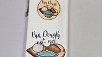 personalized sourdough starter kitchen towel funny sourdough gifts, sourdough era kitchen hand towel, sourdough mama gifts, bread baker gift