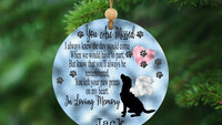 personalized paw prints on my heart dog memorial ornament for dogs that passed away, in loving memory dog bereavement gift, loss of dog