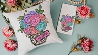 custom floral throw pillow for bedroom, personalized Mothers day gift for best friend, Mothering Sunday gifts, leopard print name pillow for