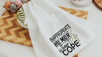 inappropriate kitchen towels funny kitchen decor, dark humor gag gifts for men, sassy kitchen dish towels, sarcastic gifts for friends, best